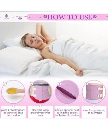 Castor Oil Wrap Leakproof Organic Castor Oil Pack Comfort Neck Waist With Elastic Strap Reusable Organic Castor Oil Pack Kit With Adjustable Elastic Strap Waist Support - Buy Online on GoSupps.com