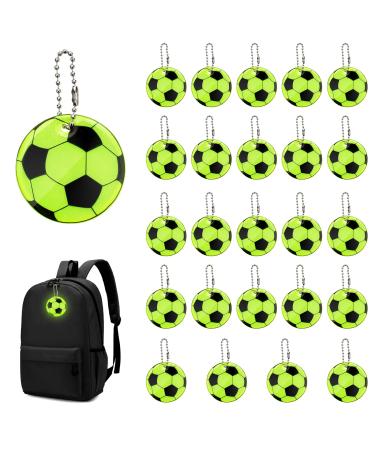 24 pieces of reflective football supporters permanently security reflector supporters easy to hang up reflective football for children reflectors supporters for nightly cycling run trekking