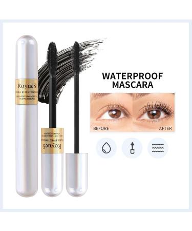 Mascara Volume And Length - Double Effect Lengthening Waterproof Mascara Black | Lengthening Voluminous Essence Mascara for Lifting Curling Multiplying Eye Makeup Hersil - Buy Online on GoSupps.com