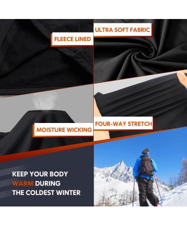 Black X-Large Thermal Underwear Set | Winter Hunting Gear Long Johns Base Layer Bottom Top | Midweight Sport Apparel - Buy Online on GoSupps.com