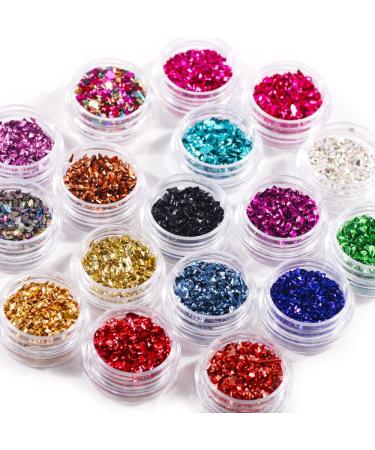dijiusidy Nail Art Crushed Glass Stones Irregular Glitter Crystal Fragment DIY Rhinestone Fillers Mobile Phone Jewelry Making Electroplating AB - Buy Online on GoSupps.com