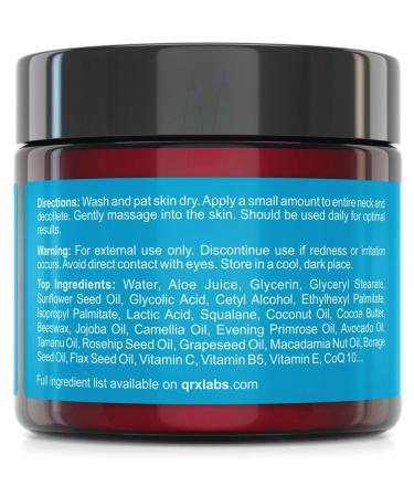 Lemon Verbena Neck Firming Cream 2 fl oz - Tightening & Lifting Moisturizer for Sagging Skin on Neck, Decollete & Chest - Prevent Turkey/Crepe Neck - Buy Online on GoSupps.com