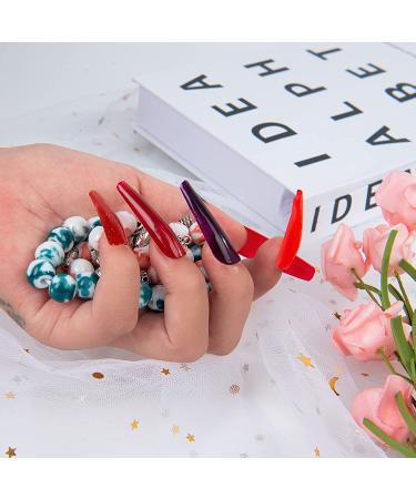 240 Pcs Clear Nail Tips, No Peculiar Smell, Extra Long Coffin Shape | Professional Acrylic Nails | Foldable Design | 12 Sizes with Storage Box - Buy Online on GoSupps.com