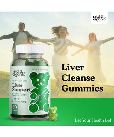 Organic Liver Support Gummies - Detox & Repair Supplement with Milk Thistle, Turmeric & Dandelion - 60 Chews - Buy Online on GoSupps.com