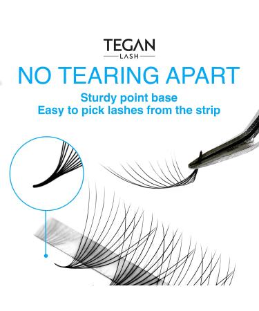 TEGAN LASH Premade Volume Eyelash Extensions | 3D-10D 0.05/0.07 Thickness C/CC/D Curl | Easy Apply False Eyelashes 9-15mm Length - Buy Online on GoSupps.com