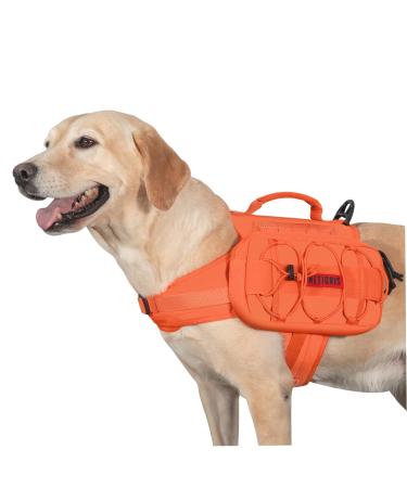 OneTigris Mammoth Dog Backpack 2.0 Version Tear Camping Hiking Dog Backpack for M/L Size Dogs (M Orange) M Orange - Buy Online on GoSupps.com