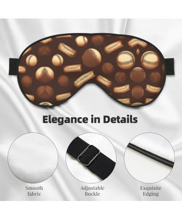 Buy Retro Brown Print Sleep Eye Mask | Soft Eyeshade for Travel & Naps | Unisex Design - International Shipping Available - Buy Online on GoSupps.com