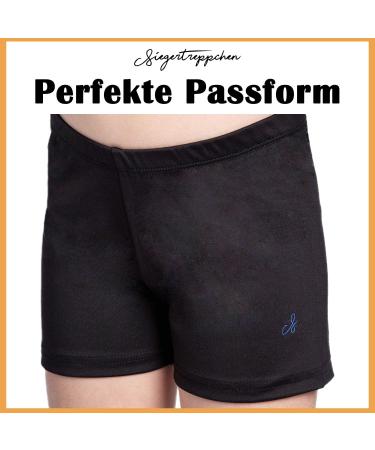 Winning Podium Black Gymnastics Shorts for Girls (Size 116-164) | Perfect for Gymnastics & Dancing | Pair with Our Tour Suit - Buy Online on GoSupps.com