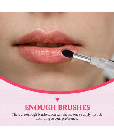 6pcs Silicone Lip Mask Brush Set - Perfect Lipstick & Balm Applicator Tool for Flawless Makeup - Black - Buy Online on GoSupps.com