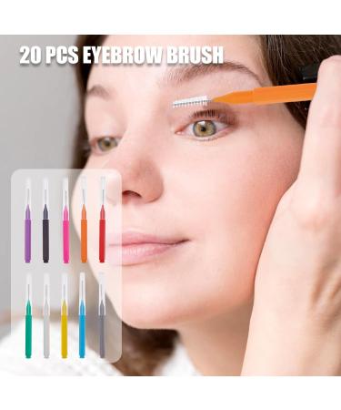 NICENEEDED 20PCS Micro Eyebrow Brush Set - Eyebrow Spoolie & Lamination Tools for Eyelash Extensions - International Shipping Available - Buy Online on GoSupps.com