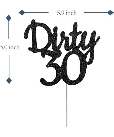 Tenhaisi Black Glitter Dirty 30 Cake Topper Talk 30 to Me Dirty 30 Cake Topper Women 30th Birthday Party Decoration Happy 30th Birthday Decoration 30th Birthday Anniversary Party Supplies - Buy Online on GoSupps.com