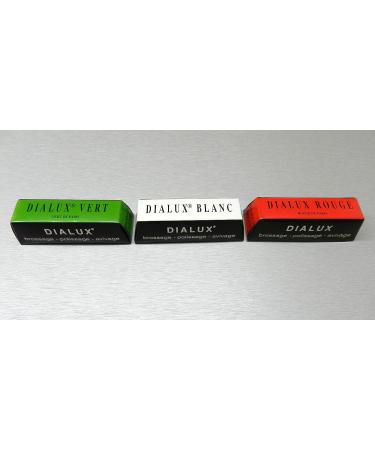 Dialux Jewelers Rouge Polish - Green, White & Red - 3 Bars | For Gold & Silver Jewelry - Buy Online on GoSupps.com