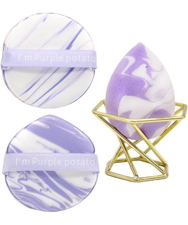 Makeup Blender Sponge | Soft Face Puff and Makeup Beauty Sponge Blender with Holder | Multi-purpose Beauty Blenders Set for Dry and Wet Use Makeup Puff for Liquid Foundation Bb Cream - Buy Online on GoSupps.com
