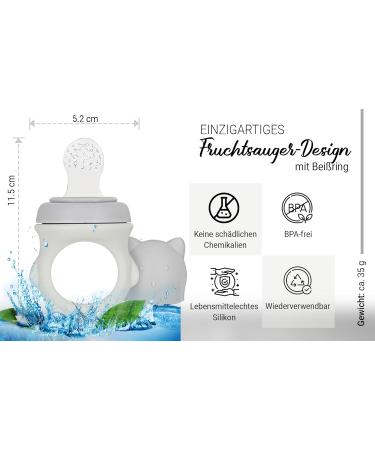 BABYLEDO Baby Fruit Pacifier & Teething Ring for Fruits & Veggies - Koala Alpaca Duet | 6+ Months - International Shipping - Buy Online on GoSupps.com