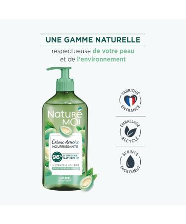 HAVEA Group Natur Moi Nourishing shower cream with organic sweet almond from Provence hydrates and cares for normal to dry skin 500 ml produced in France - Buy Online on GoSupps.com