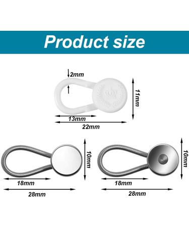 24-Piece Elastic Collar Extenders Set for Shirt, Pants, Dress - Willbond - Buy Online on GoSupps.com