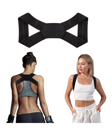 Posture Corrector for Teens And Women Adjustable Breathable Upper Back Brace Support Straightener for 88 132 Lb Teenagers and Women Corset Spine Support Belt Pain Relief for Neck Shoulder Back(Black)