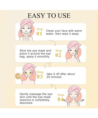 24K Gold Under Eye Patches - Gel Eye Mask for Dark Circles Puffy Eyes Bags & Wrinkles | Hyaluronic Acid & Collagen | Eye Treatment for Men & Women - Buy Online on GoSupps.com