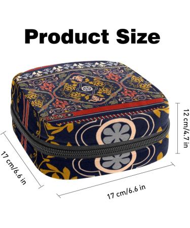 Flower Pattern Women's Binding Bags | Stylish Tampon Storage Bag with Zip Pockets | Multi-Functional Menstrual Tied Bags - Buy Online on GoSupps.com