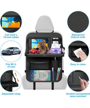 Chwnibay Car Seat Organizer for Kids | Waterproof Oxford Fabric | Backrest Protection & 12 iPad Tablet Bag | Folding Table | Perfect for Travel - Buy Online on GoSupps.com