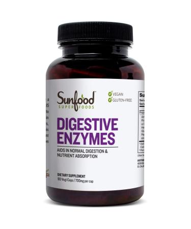Sunfood Digestive Enzymes 700 mg 90 Vegi Caps