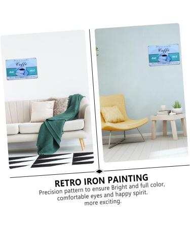 EXCEART Sheet Coffee Tin Painting Vintage Posters Coffee House Metal Sign Cafe Wall Decor Old Fashioned - Buy Online on GoSupps.com