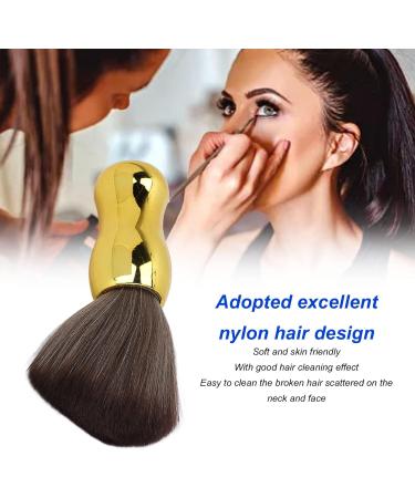 Haircutting Neck Duster Brush Salon Home Barbershop Hair Sweeping Brush Soft Nylon Professional Barber Handle Tool for Women Men Face Neck Gold - Buy Online on GoSupps.com