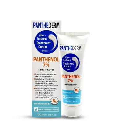 DR. SCHAVIT Panthederm After-Sunburn Treatment Cream pH 5.5 Panthenol 7% for Face & Body Soothing Relief Calming & Deep Hydration Promotes Skin Renewal 3.38fl.oz