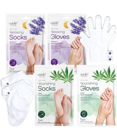 New Epielle Lavender Socks and Gloves Gift Set for Women | Moisturizing Cream & Lotion | 12 Pack Spa Beauty Gifts | Mother's Day Gift - Buy Online on GoSupps.com