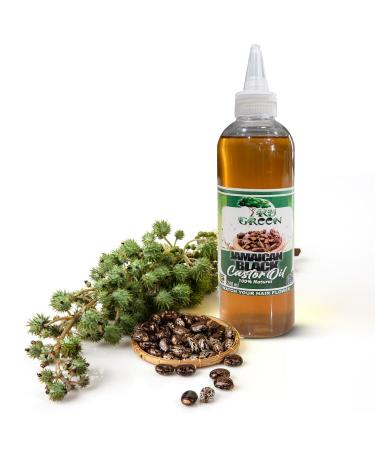 Tru Green Jamaican Black Castor Oil (8 Oz) - Pure Lightly Roasted Stimulates Hair Growth & Moisturizes Skin for All Hair Types - International Shipping Available - Buy Online on GoSupps.com
