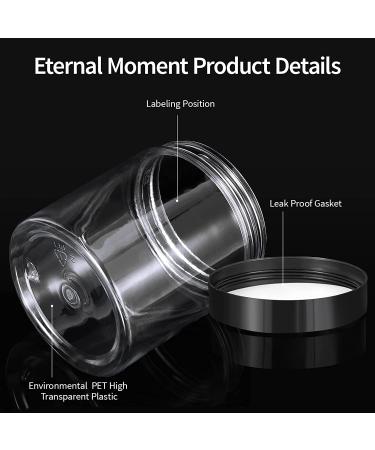 50 Pack 8 oz Clear Plastic Cosmetic Jars with Lids - Ideal for Slime, Lotion, Makeup, and Travel Storage - Buy Online on GoSupps.com
