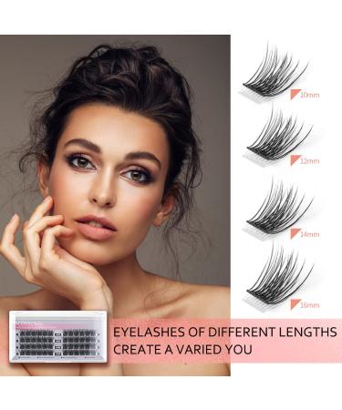 50PCS Mixed Wispy False Eyelash Clusters, C/D Natural Curl DIY Extension Lashes - Reusable Faux Mink Fluffy Soft Fake Eyelashes Set for Women - Buy Online on GoSupps.com
