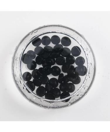 Hisredsun 290 Black Glass Stones - 1.35 kg Decorative Pebbles for Vase Aquarium Flowerpot & Landscaping - 17-20mm Flat Marble Pearls - Buy Online on GoSupps.com