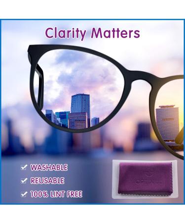 Microfiber Cleaning Cloths 12 Pack in Vinyl Pouches | Glasses & Electronics Cleaner (Purple) - Buy Online on GoSupps.com