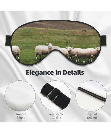 Lambs and Sheep Print Unisex Sleep Mask | Double-Sided Eye Mask for Sound Sleep & Skin Care | International Shipping Available - Buy Online on GoSupps.com