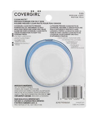 COVERGIRL Clean Matte Pressed Powder Medium Light - 0.35 Ounce (Pack of 1) - Buy Online on GoSupps.com