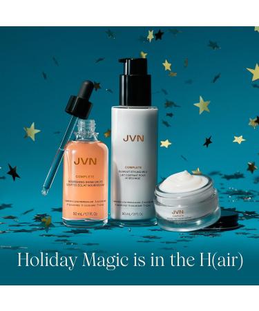 JVN Bring the Heat Hair Set - Limited Edition for Smooth Shiny Frizz-Free Hair | Instant Recover Serum Nourishing Shine Drops & Blowout Styling Milk | 5.7 fl oz - Shop Internationally - Buy Online on GoSupps.com