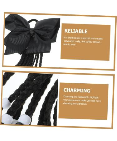 Abaodam Hair Accessories Wigs Bowknot Beaded Ponytail Long Ponytail Extension Braided Ponytail Extension for Women Diy Hair Extensions Braiding Hair To Weave Women's Extend Chemical Fiber As Shown 01 29X16CM - Buy Online on GoSupps.com