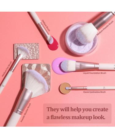 BS-MALL Premium Synthetic Makeup Brush Set - Foundation Concealers & Eye Shadows - Pink Gift Set for Flawless Beauty - Buy Online on GoSupps.com
