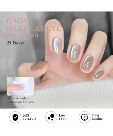 GAOY Forest Sunset Cat Eye Gel Nail Polish Set - Holographic Magnet Gel for Salon Manicure & DIY Nail Art at Home - International Shipping Available - Buy Online on GoSupps.com