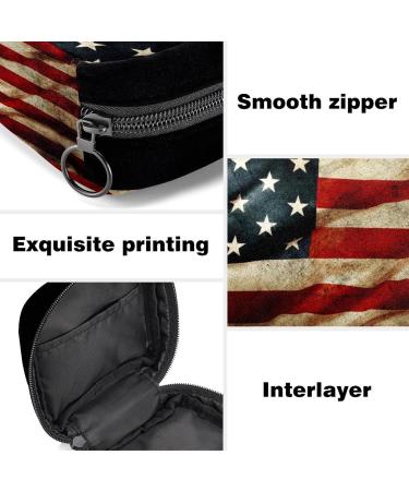 GIAPB Period Bag | Sanitary Napkin Storage & Pad Holder | Vintage American Flag Pattern | Color3692 - Buy Online on GoSupps.com