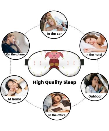 Happy Cartoon Pig Eye Mask - Soft Elastic & Adjustable Sleep Mask for Men & Women | Nighttime Comfort - Buy Online on GoSupps.com