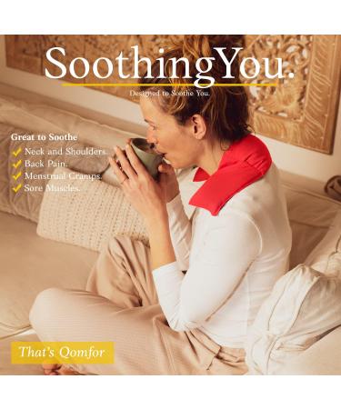 Wheat Bag for Pain Relief - Large Soothing Heat Pack Microwavable - Wheat and Lavender - Heated Neck Warmer for Neck and Shoulders Period Pain Relief and Back Pain - Comfortable Red - Buy Online on GoSupps.com