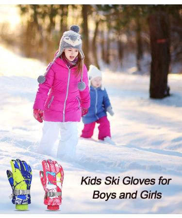 Cevapro Kids Ski Gloves - Waterproof Winter Snow Gloves for Boys Girls (Green, S) - Buy Online on GoSupps.com