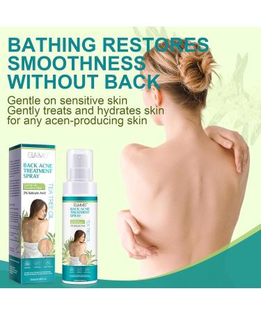 BAInuai Acne Backacne spray acne treatment spray acne spray for back and body tea tree oil for back acne solution 120 ml - Buy Online on GoSupps.com