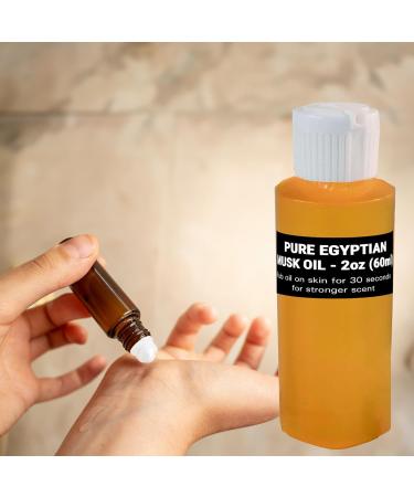 Buy AromaZen 2oz Pure Egyptian Musk Oil - Unisex Aromatherapy Perfume & Essential Body Oil with Amber Glass Roll On Bottle | Bulk Fragrance - Buy Online on GoSupps.com