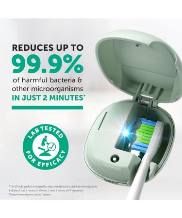 Buy Steripod Portable UV Toothbrush Sanitizer Clip - Rechargeable Reduces Harmful Microorganisms Sage - International Shipping Available - Buy Online on GoSupps.com
