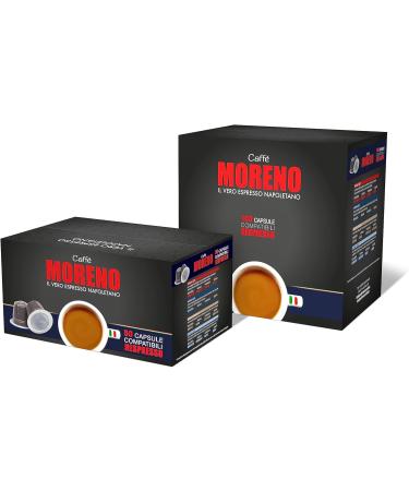  CAFFE' MORENO Moreno coffee machine with 100 capsules of blue espresso blend coffee NeSPRESSO compatible - Buy Online on GoSupps.com