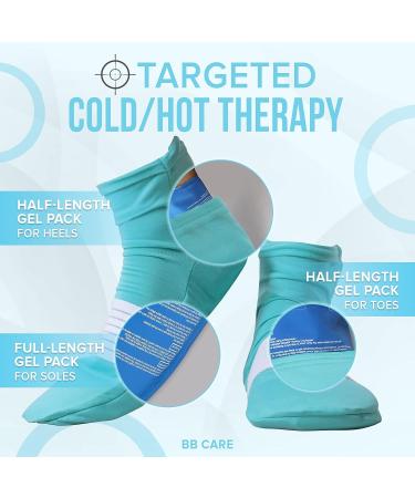 BB CARE Cold Therapy Socks - Reusable Cooling Ice Socks for Hot Feet and Foot Pain Relief - Blue Medium 9.8 Inch - Buy Online on GoSupps.com