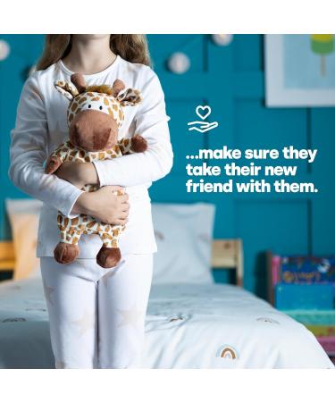 LIVIVO Large Hot Water Bottle with Animal Style Microfiber Fleece Cover - 1L Giraffe Design for Quick Heat and Comfort - Removable & Washable - Pain Relief Solution - Buy Online on GoSupps.com
